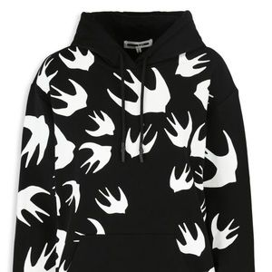 MCQ ALEXANDER MCQUEEN Metal Logo Pullover Hoodie - Black NWT ( UNISEX )